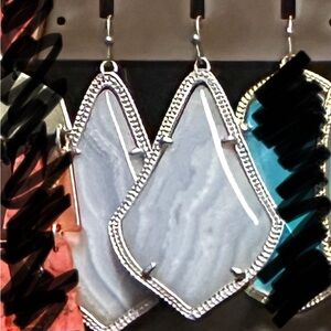 Kendra Scott Alexandra in silver and blue lace agate